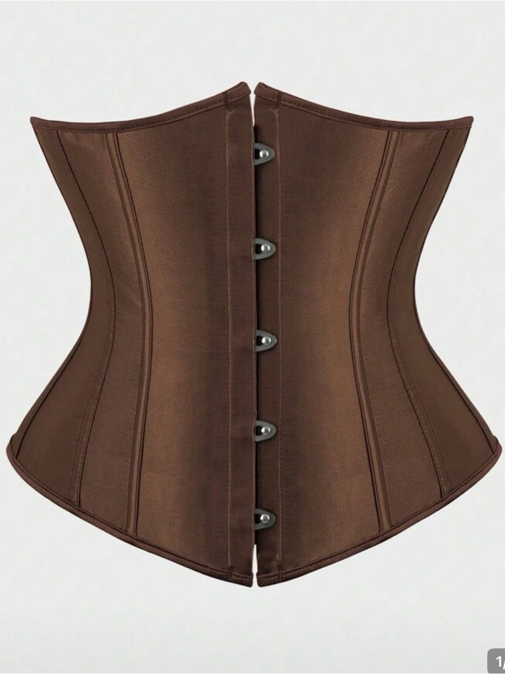 Classic Brown Underbust Corset - Structured Waist Shaper